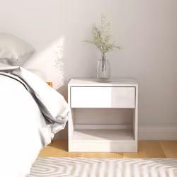 VidaXL 808065 Table de nuit et table de chevet Blanc