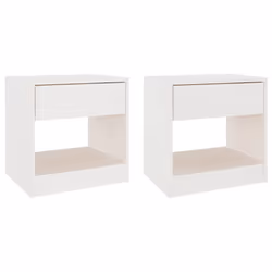 VidaXL 808066, Blanc, Bois de pin, 400 mm, 310 mm, 400 mm, 2 pièce(s)
