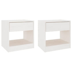 VidaXL 808066 Table de nuit et table de chevet Blanc
