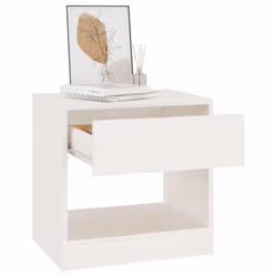 VidaXL 808066 Table de nuit et table de chevet Blanc - Vue supplémentaire 4