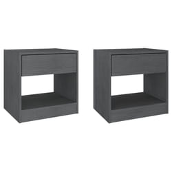 VidaXL 808068 Table de nuit et table de chevet Gris