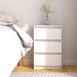 VidaXL 808085 Table de nuit et table de chevet Blanc