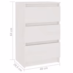 VidaXL 808085 Table de nuit et table de chevet Blanc - Vue supplémentaire 7