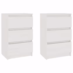 VidaXL 808086, Blanc, Bois de pin, 400 mm, 295 mm, 640 mm, 2 pièce(s)