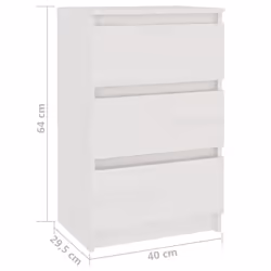 VidaXL 808086 Table de nuit et table de chevet Blanc - Vue supplémentaire 7