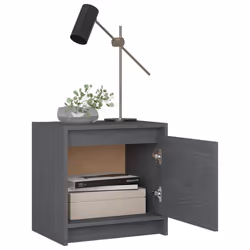 VidaXL 808117 Table de nuit et table de chevet Gris