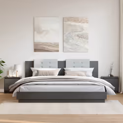 VidaXL 808118 Table de nuit et table de chevet Gris