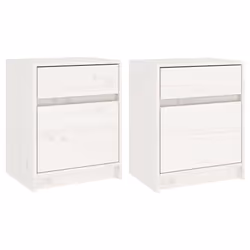 VidaXL 808126, Blanc, Bois de pin, 400 mm, 310 mm, 500 mm, 2 pièce(s)