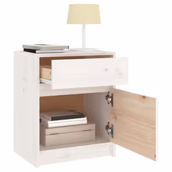 VidaXL 808126 Table de nuit et table de chevet Blanc - Vue supplémentaire 5
