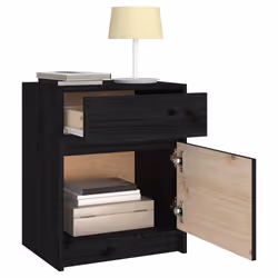 VidaXL 808132 Table de nuit et table de chevet Noir - Vue supplémentaire 5
