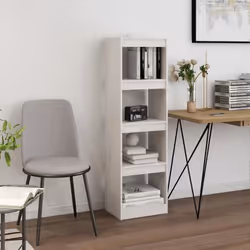 vidaXL Bibliothèque/Séparateur de pièce Blanc 40x30x135,5cm Pin massif