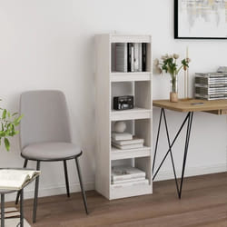 vidaXL Bibliothèque/Séparateur de pièce Blanc 40x30x135,5cm Pin massif