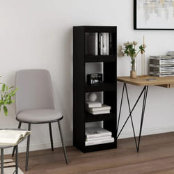 Bibliothèque/Séparateur de pièce Noir 40x30x135,5 cm Pin massif - Vidaxl