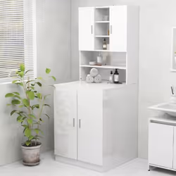 Description générale Avec ce meuble pour lave-linge, vous pouvez créer et utiliser de manière optimale un espace de rangement ...