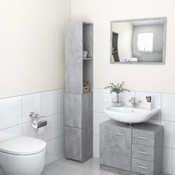Vidaxl - Armoire de bain gris béton 25x26,5x170 cm bois d'ingénierie