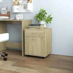vidaXL Armoire à roulettes Chêne sonoma 45x38x54 cm Bois d'ingénierie