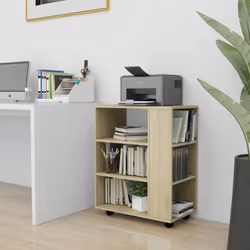 Vidaxl - Armoire à roulettes Chêne Sonoma 60x35x75 cm Bois d'ingénierie