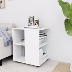 Attrayante et fonctionnelle, cette armoire à roulettes apporte un style clair et moderne. Elle est fabriquée en bois d'ingéni ...