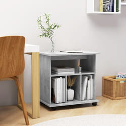 Vidaxl - Armoire à roulettes Gris béton 60x45x60 cm Bois d'ingénierie