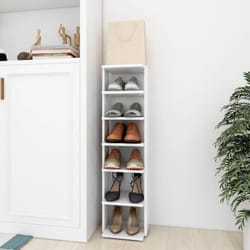Vidaxl - Armoire à chaussures Blanc 27,5x27x102 cm Bois d'ingénierie