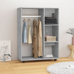 vidaXL Garde-robe Gris béton 80x40x110 cm Bois d'ingénierie - TU