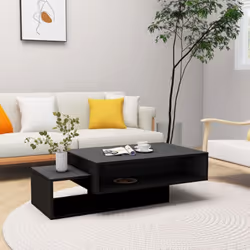 Description générale Cette table basse, dotée d’un grand espace de rangement, garde votre pièce propre et bien rangée. La tab ...