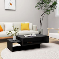 Table basse Noir 105x55x32 cm Bois d'ingénierie Vidaxl