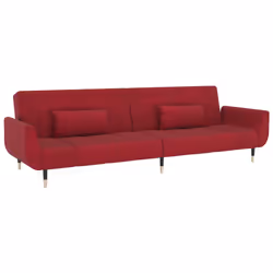 VidaXL 337587, Rouge, mousse, Métal, Polyester, Bois, 2200 mm, 1000 mm, 520 mm