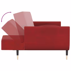 VidaXL 337587 canapé Rouge - Vue supplémentaire 6