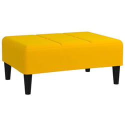 Vidaxl - Repose-pied Jaune 78x56x32 cm Velours