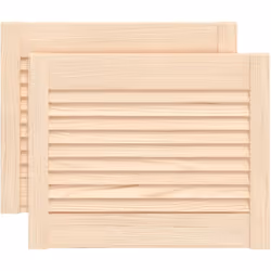 Ces portes d'armoire en bois avec un design à persiennes sont un choix parfait que vous souhaitiez une pièce d'accent ou pour ...