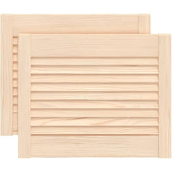 Portes d'armoire à persiennes 2 pcs 39,5x49,4 cm pin massif Vidaxl