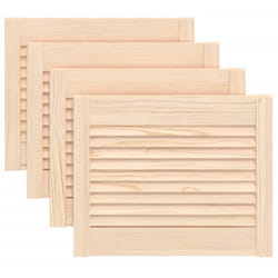 Vidaxl - Portes d'armoire à persiennes 4 pcs 39,5x49,4 cm pin massif
