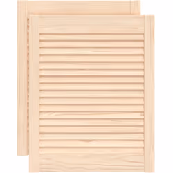 Ces portes d'armoire en bois avec un design à persiennes sont un choix parfait que vous souhaitiez une pièce d'accent ou pour ...