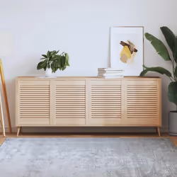 vidaXL Portes d'armoire à persiennes 4 pcs 61,5x49,4 cm pin massif - TU