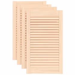 Ces portes d'armoire en bois avec un design à persiennes sont un choix parfait que vous souhaitiez une pièce d'accent ou pour ...