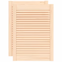 Ces portes d'armoire en bois avec un design à persiennes sont un choix parfait que vous souhaitiez une pièce d'accent ou pour ...