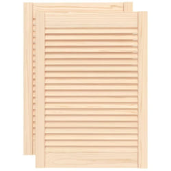 Vidaxl - Portes d'armoire à persiennes 2pcs 69x49,4cm bois de pin massif