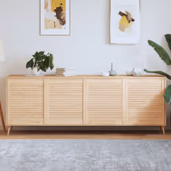 Ces portes d'armoire en bois avec un design à persiennes sont un choix parfait que vous souhaitiez une pièce d'accent ou pour ...