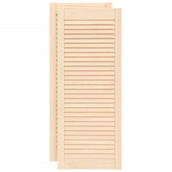 Vidaxl - Portes d'armoire à persiennes 2 pcs 99,3x39,4 cm pin massif