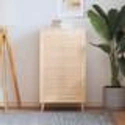 vidaXL Porte d'armoire à persiennes 99,3x59,4 cm bois de pin massif - TU