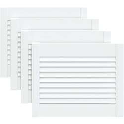 Vidaxl - Portes d'armoire à persiennes 4pcs blanc 39,5x49,4cm pin massif
