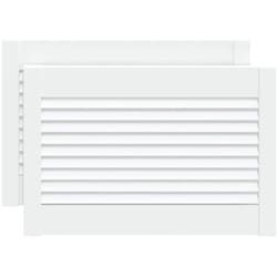 Vidaxl - Portes d'armoire à persiennes 2pcs blanc 39,5x59,4cm pin massif
