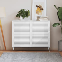 Vidaxl - Portes d'armoire à persiennes 4pcs blanc 39,5x59,4cm pin massif
