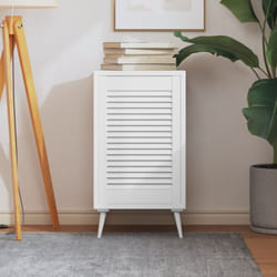 Porte d'armoire à persiennes blanc 61,5x39,4 cm pin massif - Vidaxl