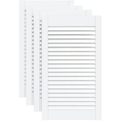 Vidaxl - Portes d'armoire à persiennes 4 pcs blanc 69x39,4 cm pin massif