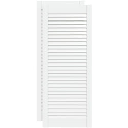 Vidaxl - Portes d'armoire à persiennes 2pcs blanc 99,3x39,4cm pin massif