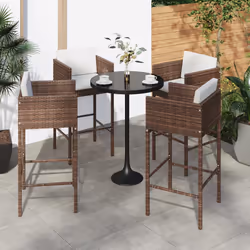 VidaXL 316659 chaise d'extérieur Terrace Siège rembourré Polyuréthane, Acier Marron