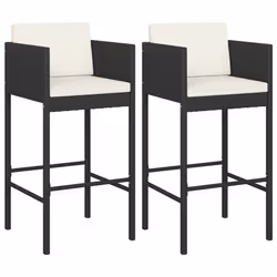 VidaXL 316660, Terrace, Siège rembourré, Polyuréthane, Acier, Noir, 500 mm, 480 mm