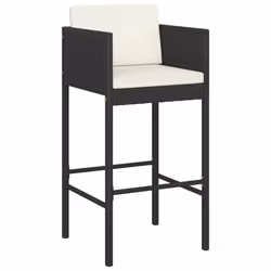 VidaXL 316660 chaise d'extérieur Terrace Siège rembourré Polyuréthane, Acier Noir